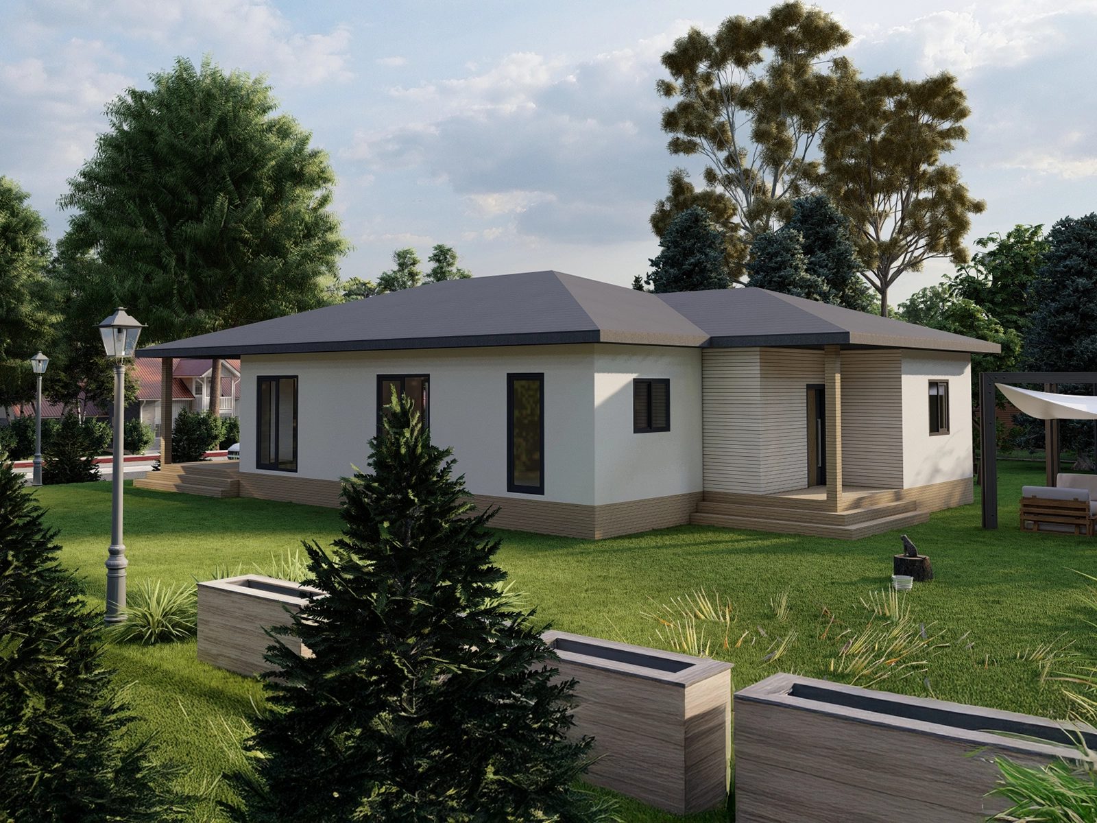 Maison en Acier Léger de Plain-Pied 175 m² 4+1 – RGT-AS1175 — fournisseur turc de Bâtiments en Acier