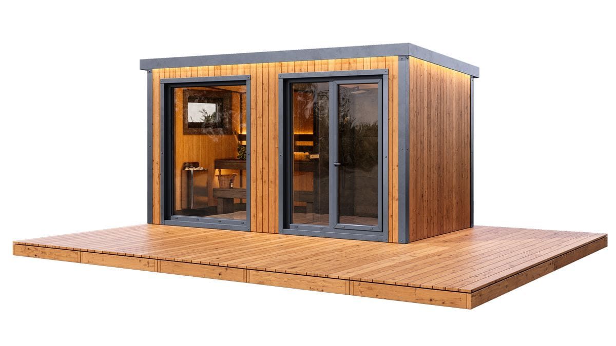 Modular Sauna M4 – Steam Room & Shower, 420 × 225 cm