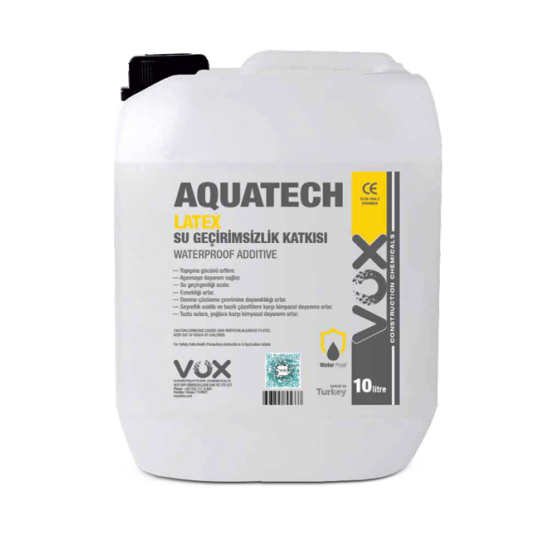 Aquatech Liquid Waterproof Additive — Turkish VOX Building Chemicals supplier